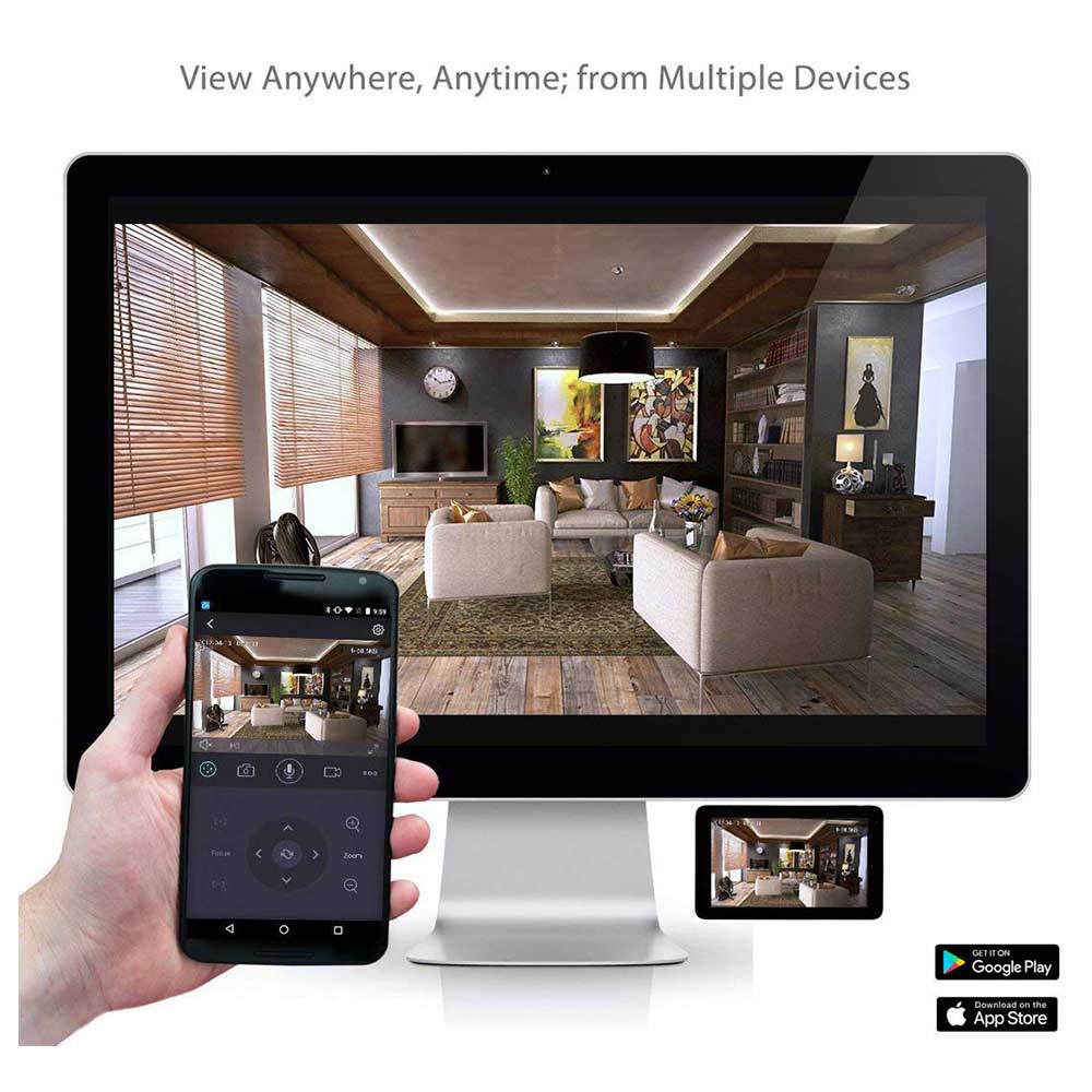 Foscam 1.0 MP 720P屋外HD Wi-Fi IPカメラ - 画像 (3)